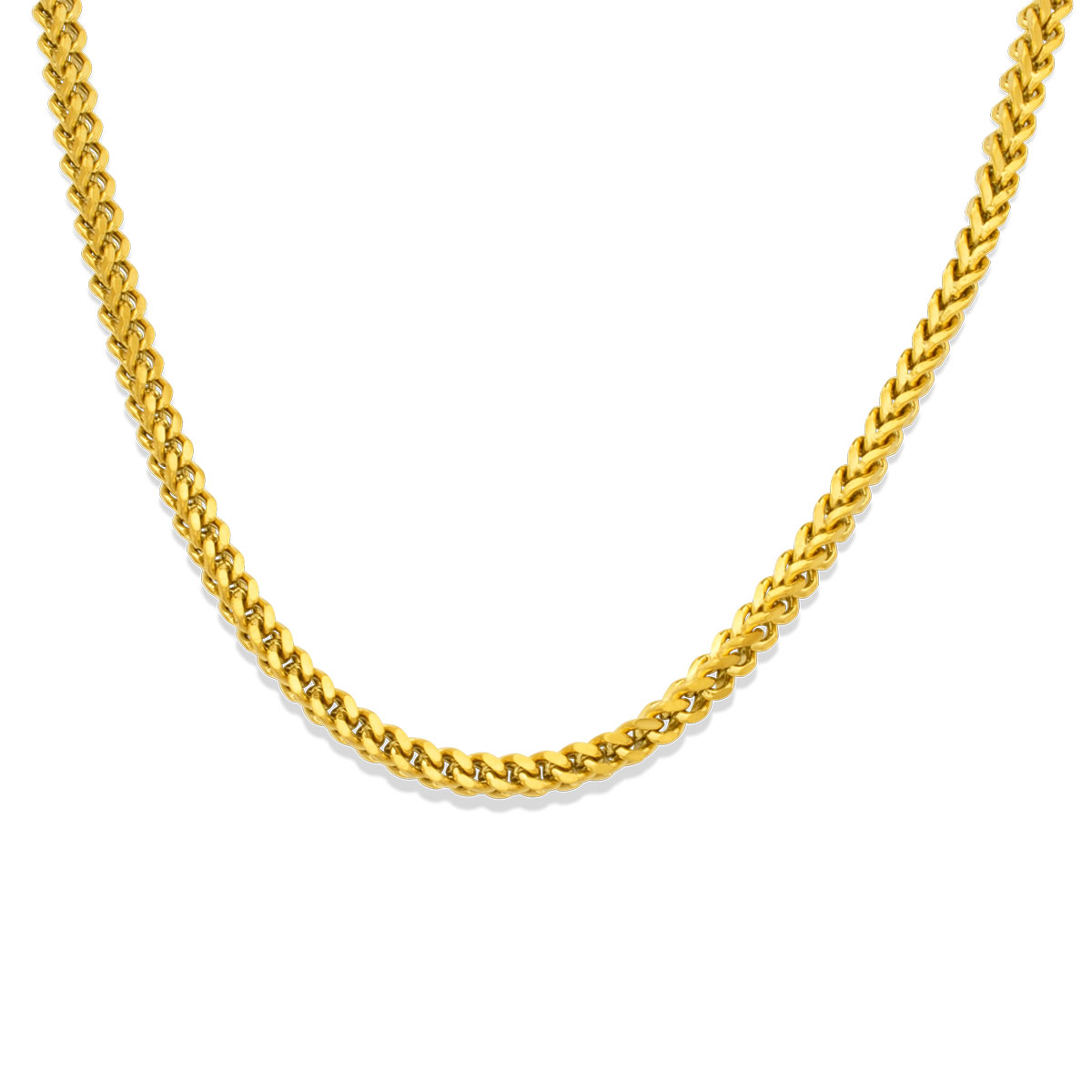 Micro Sterling Chain Gold 3MM Αλυσίδα λαιμού από ανοξείδωτο ατσάλι 316L